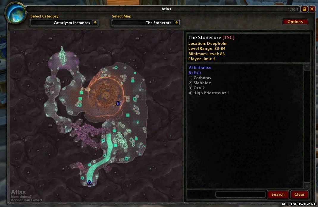 Atlas Cataclysm Maps для WoW